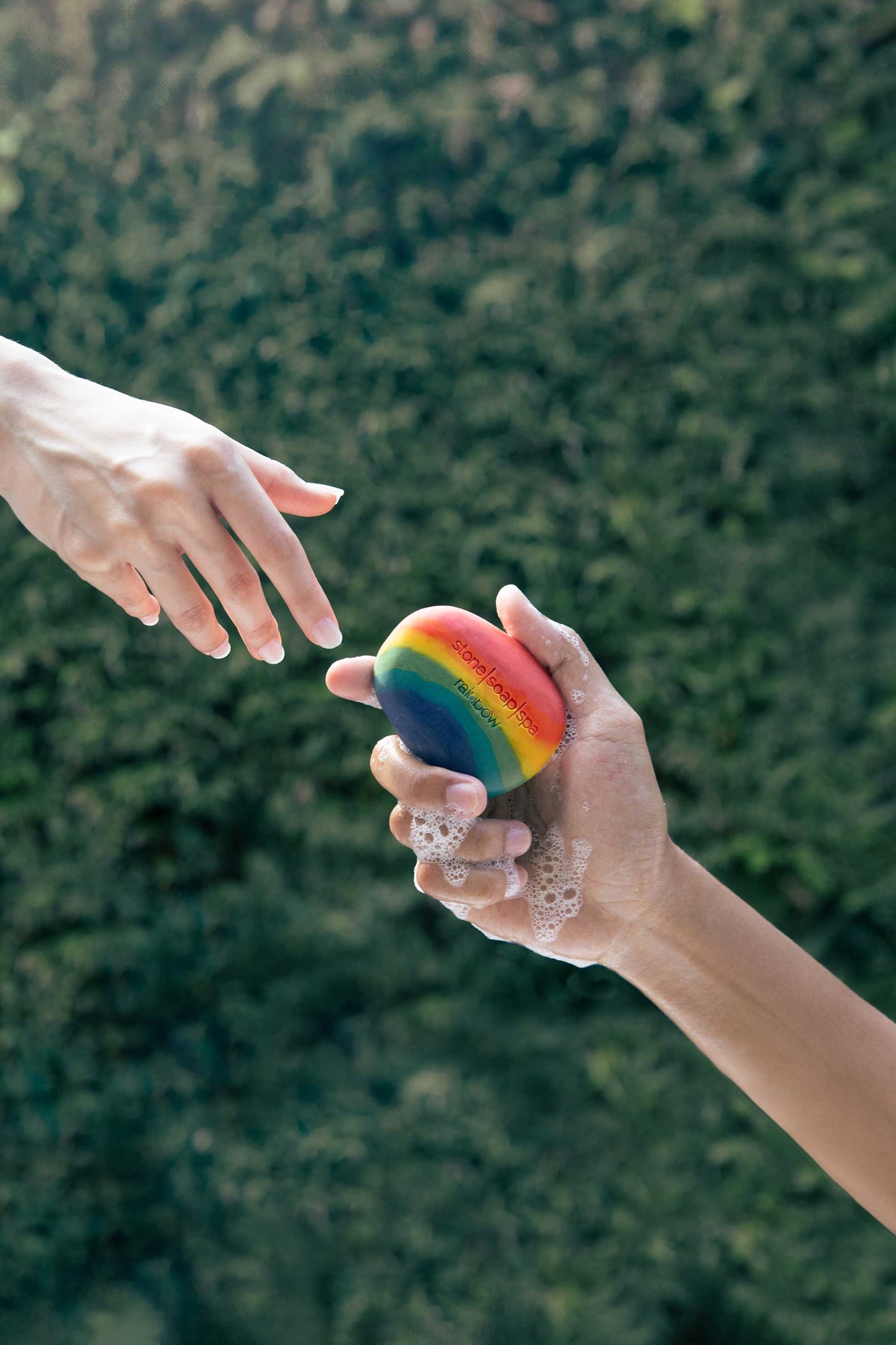 Rainbow soap